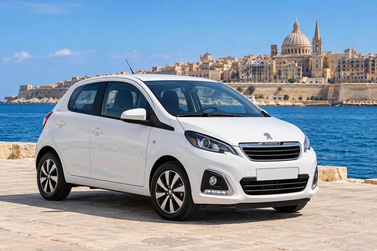 White Peugeot 108